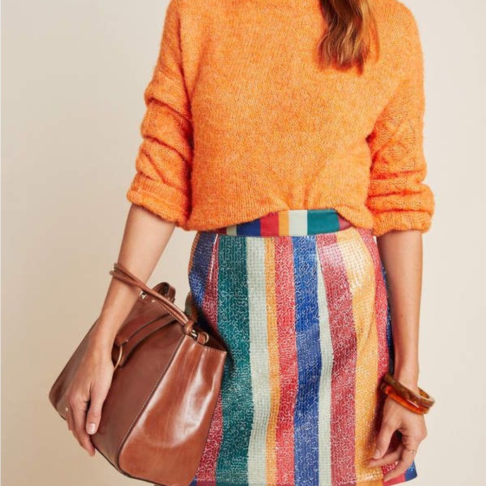 Rainbow Sequined Skirt